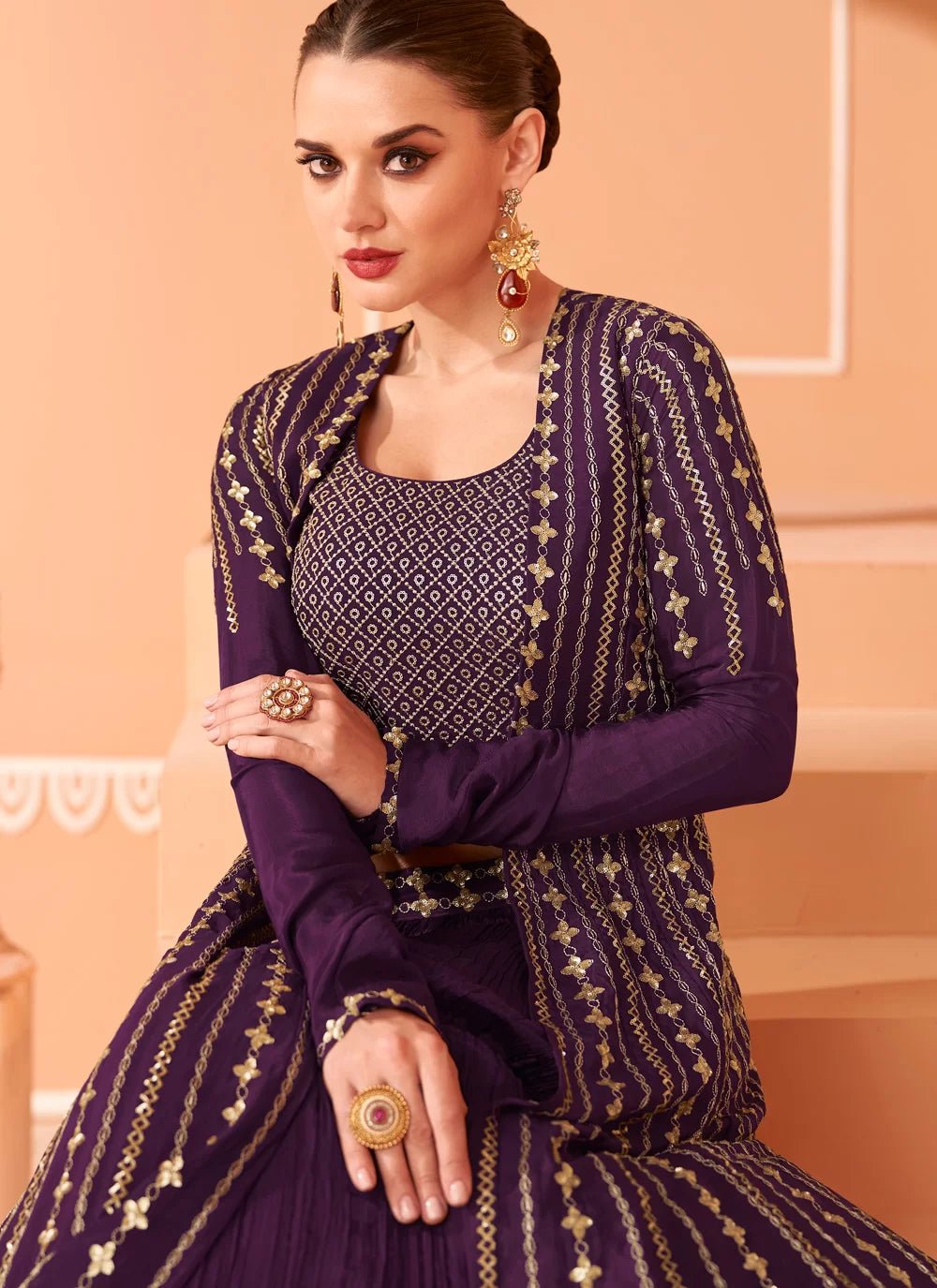 Stunning Purple JC SYPH - Indian Dress House 786
