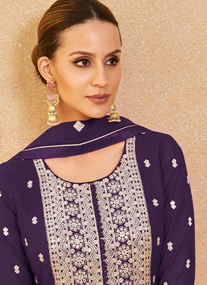 Stunning Purple Plazzo ACNP - Indian Dress House 786
