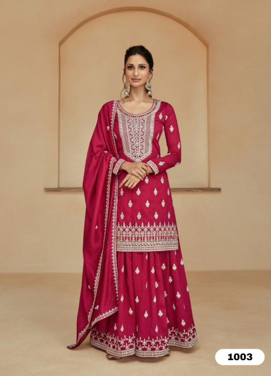Stunning Rani Pink Sharara AHSP - Indian Dress House 786