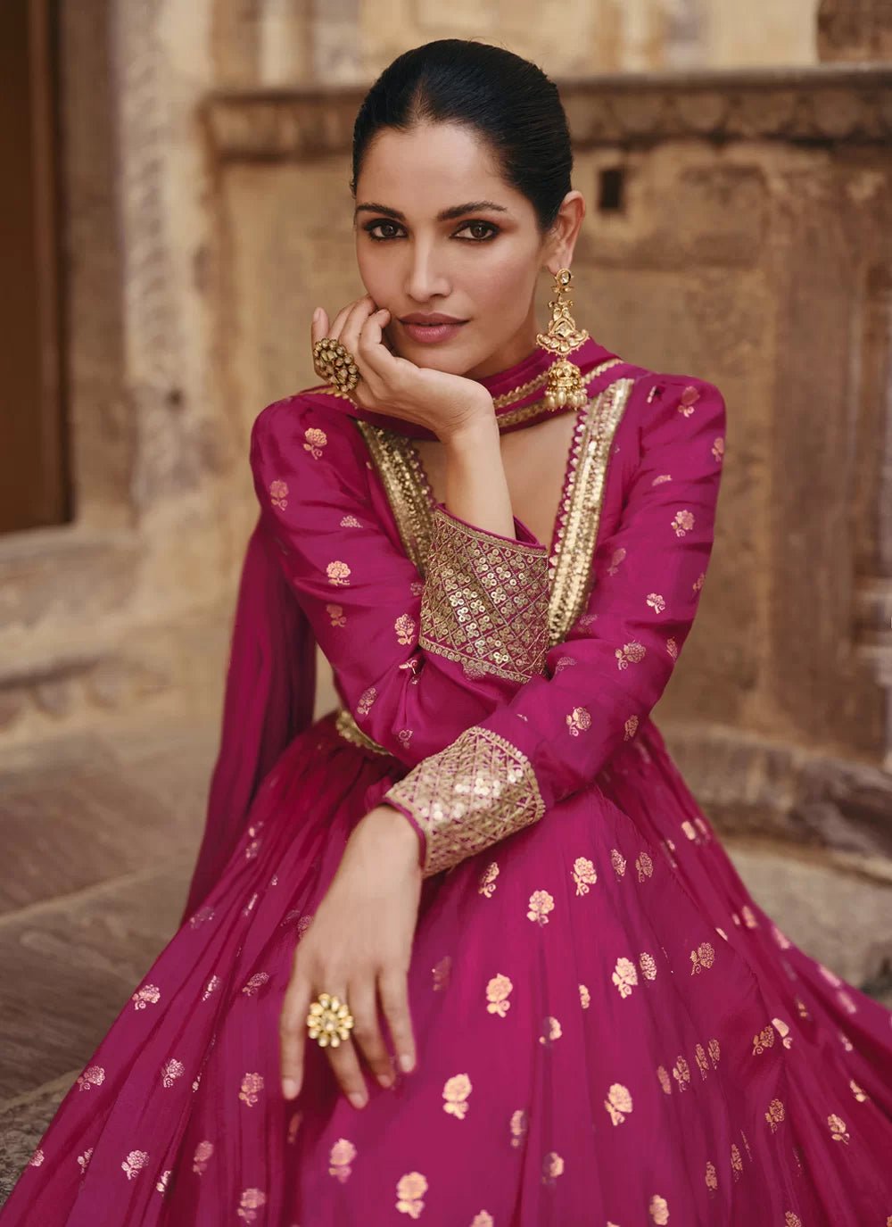 Stunning Rose Pink SYAS - Indian Dress House 786
