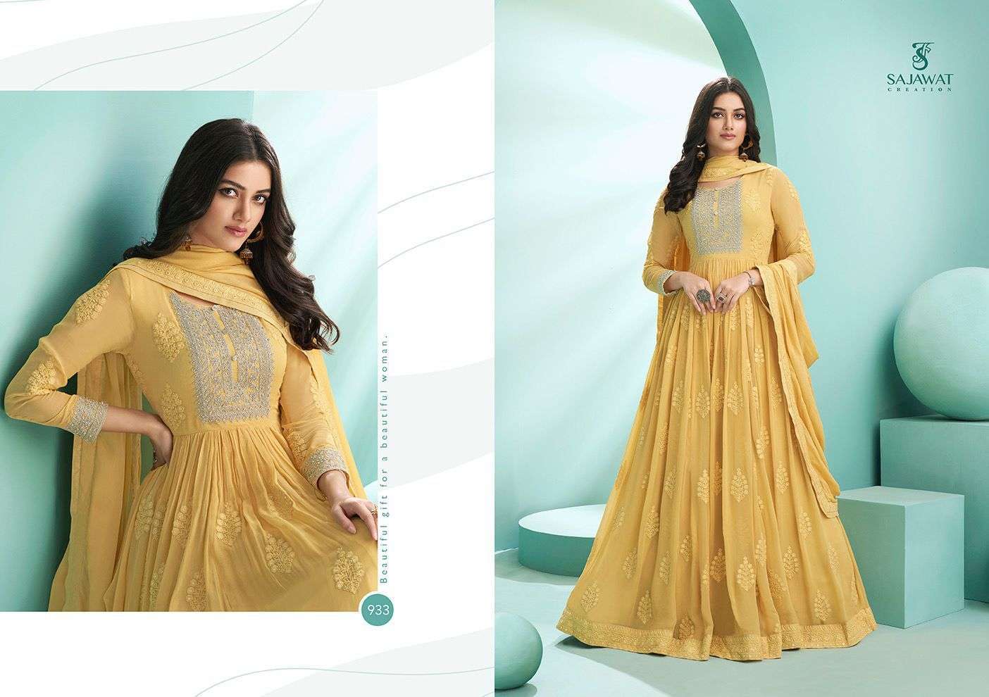 Stunning Yellow SCK - Indian Dress House 786