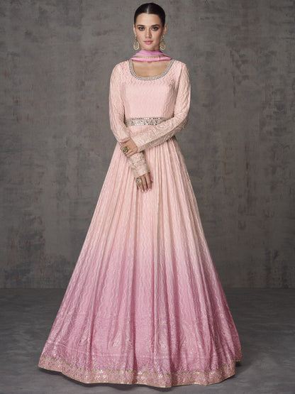 Stylish 2 Tone Pink SYAN - Indian Dress House 786