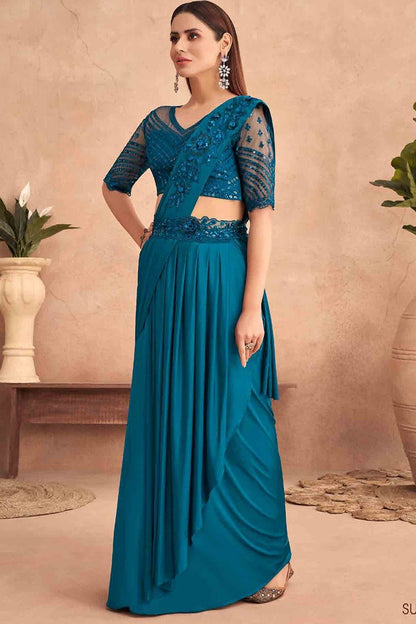 Stylish Blue TFSH L/S - Indian Dress House 786