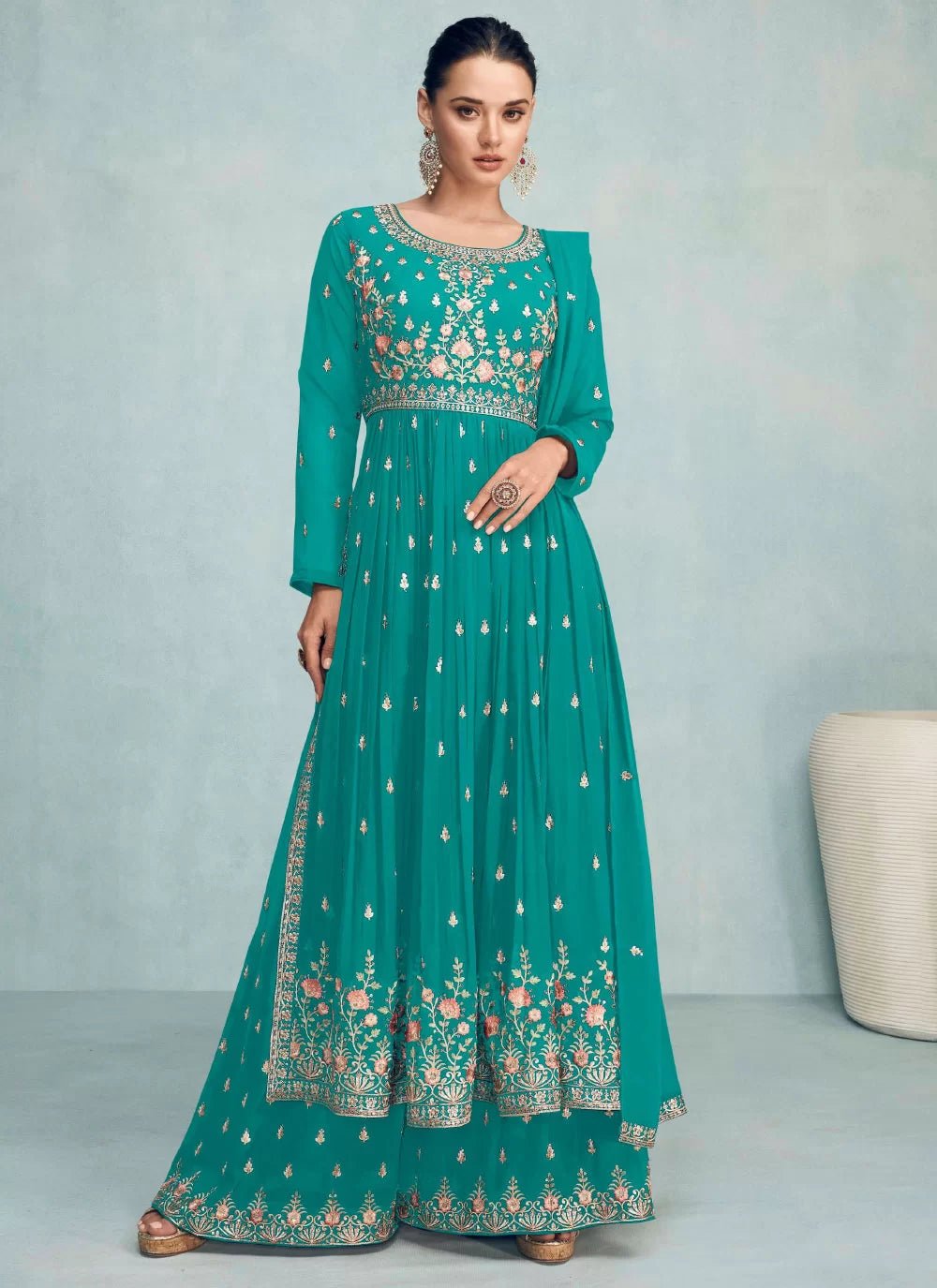 Stylish Blue Turquoise ACNP - Indian Dress House 786