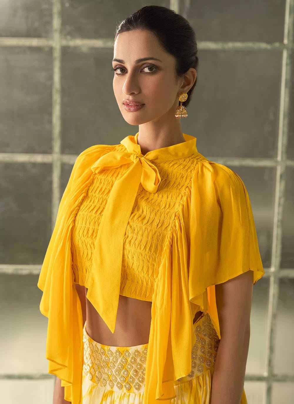 Stylish Dyed Yellow SDW - Indian Dress House 786