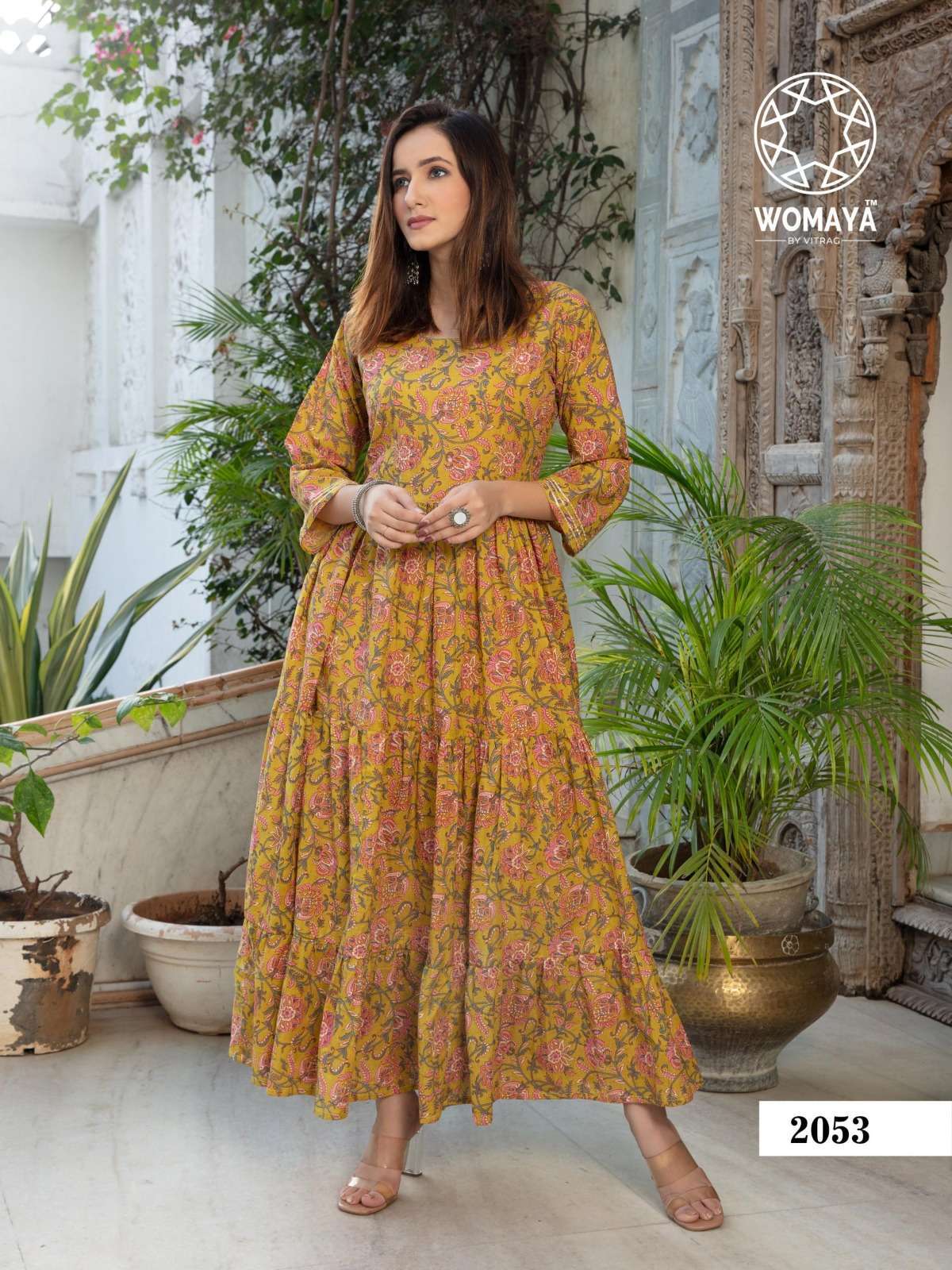 Stylish Floral Yellow - Indian Dress House 786