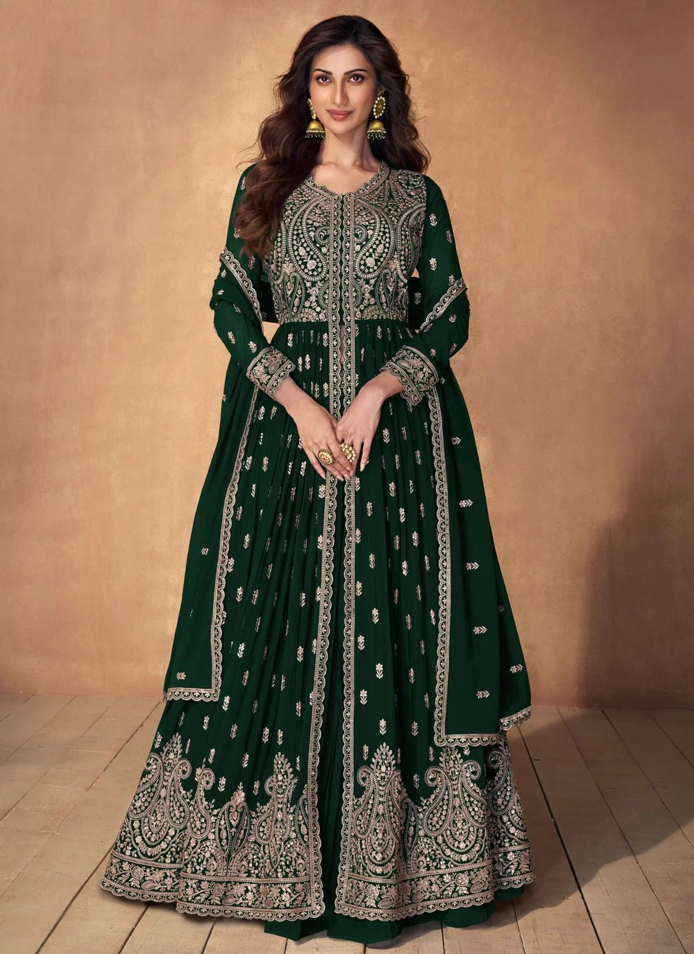 Stylish Green Lengha ACMD - Indian Dress House 786