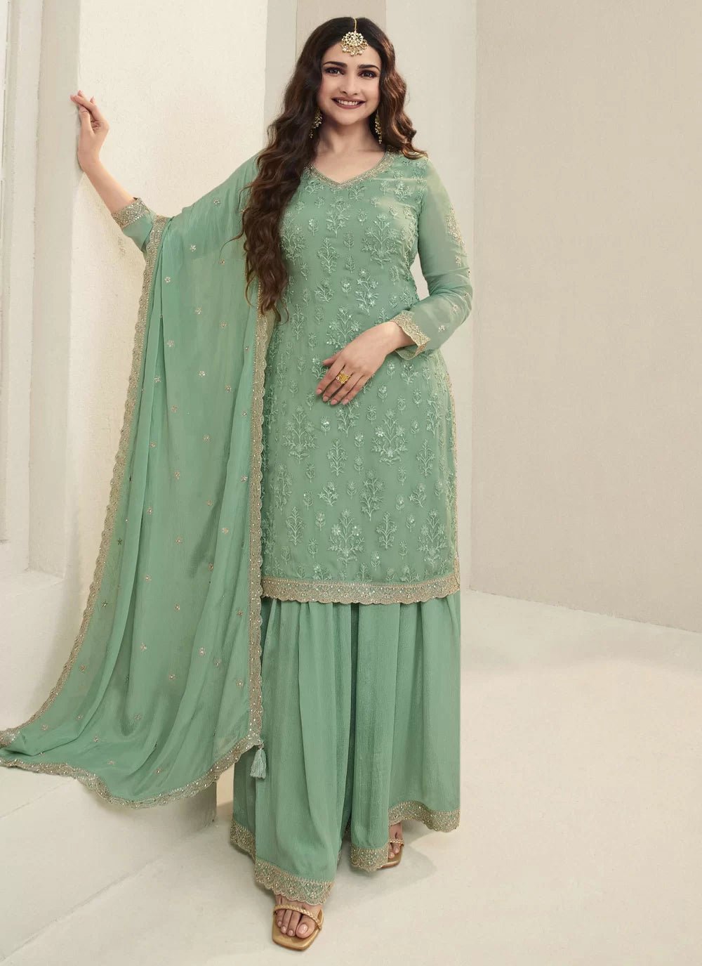 Stylish Green VFKG - Indian Dress House 786