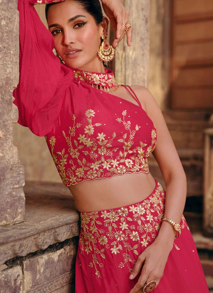 Stylish Pink Floral SYR - Indian Dress House 786