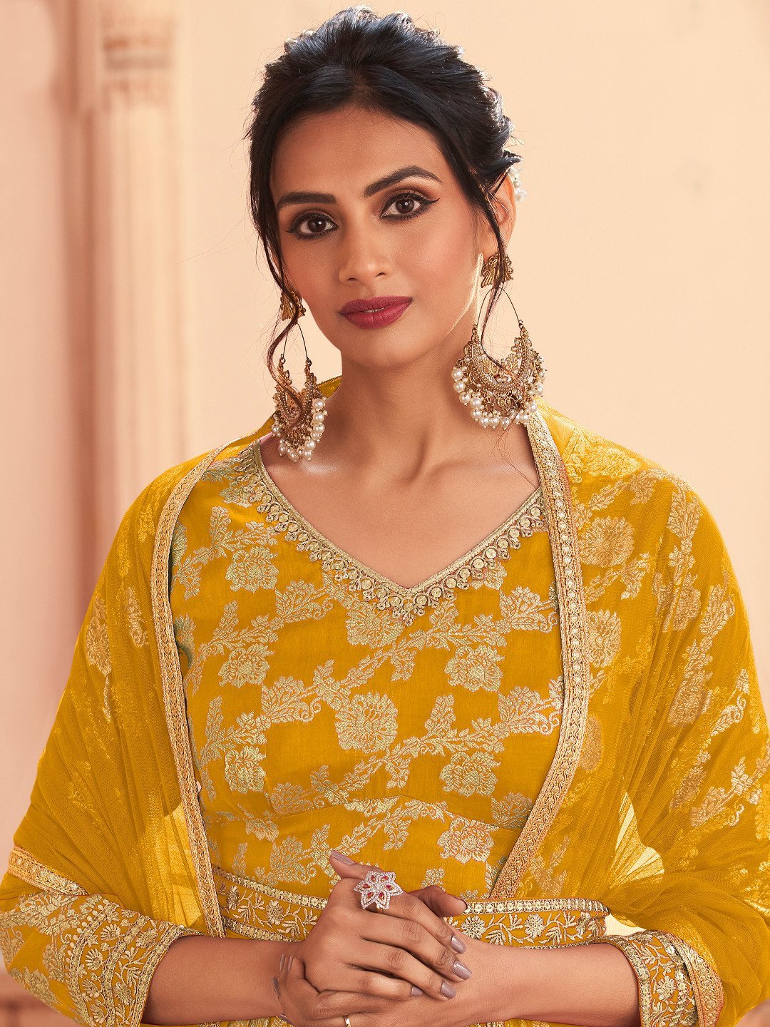 Stylish Yellow LTR - Indian Dress House 786