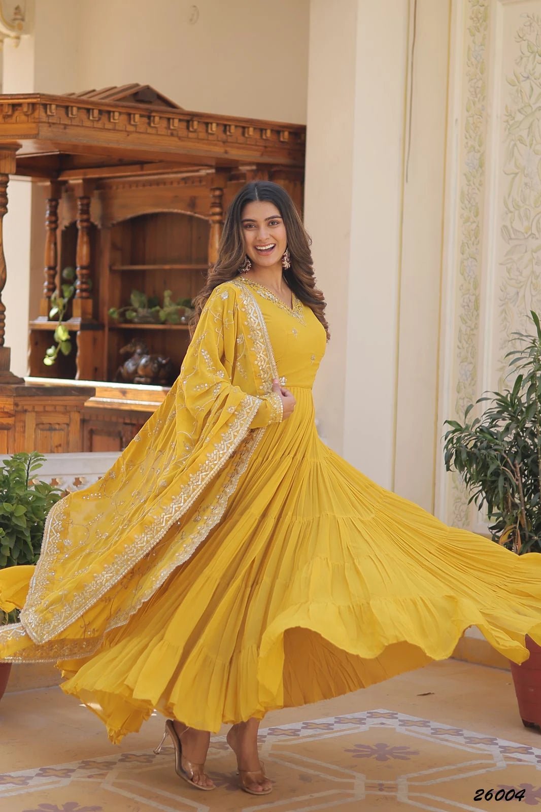 Stylish Yellow VMG 26004 FVD - Indian Dress House 786