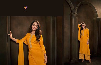Stylish Yellow VTSK FVD - Indian Dress House 786
