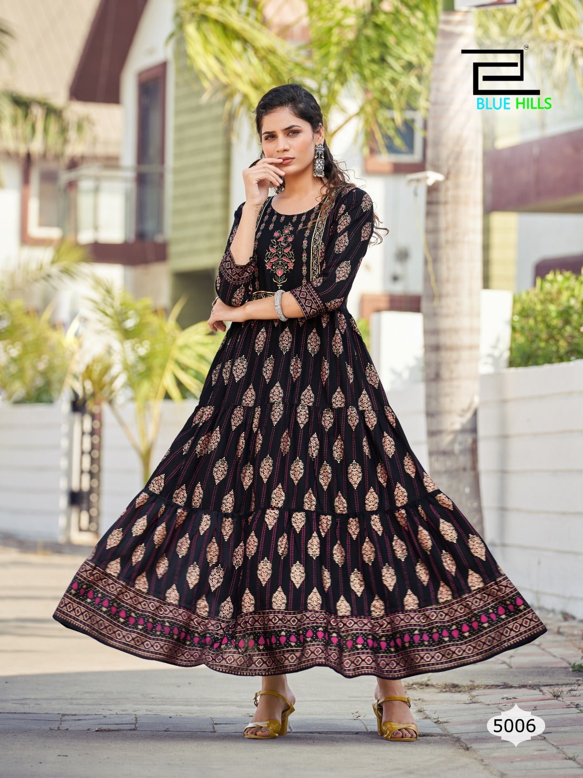 Unique Black BHC 5006 FVD - Indian Dress House 786