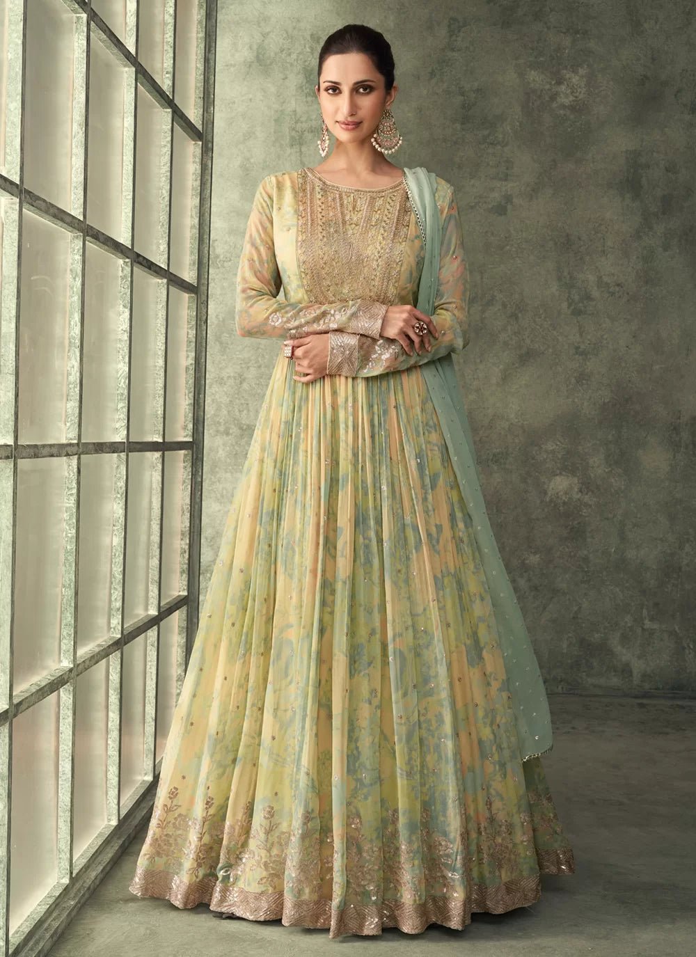Unique Dyed Multi Color Floral SYE - Indian Dress House 786