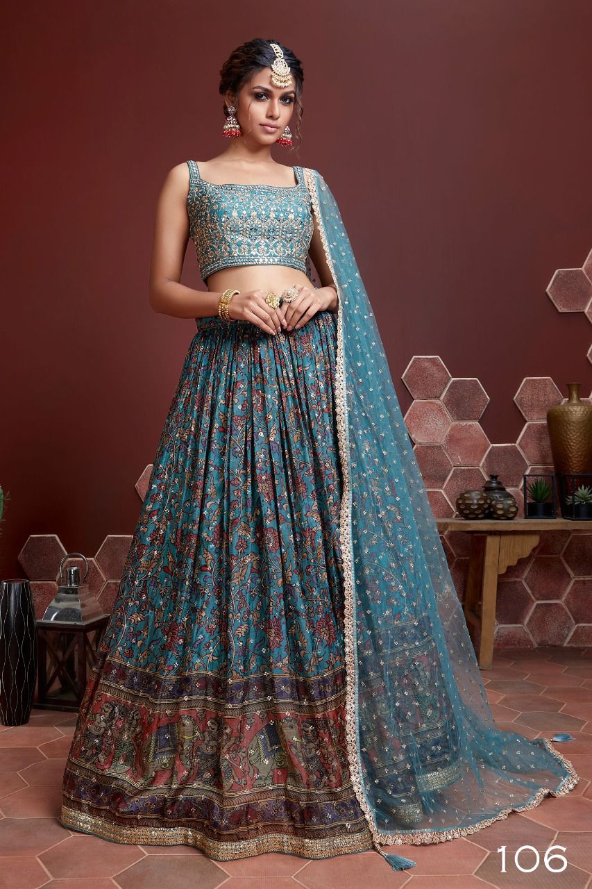 Unique Floral Blue ZCL - Indian Dress House 786