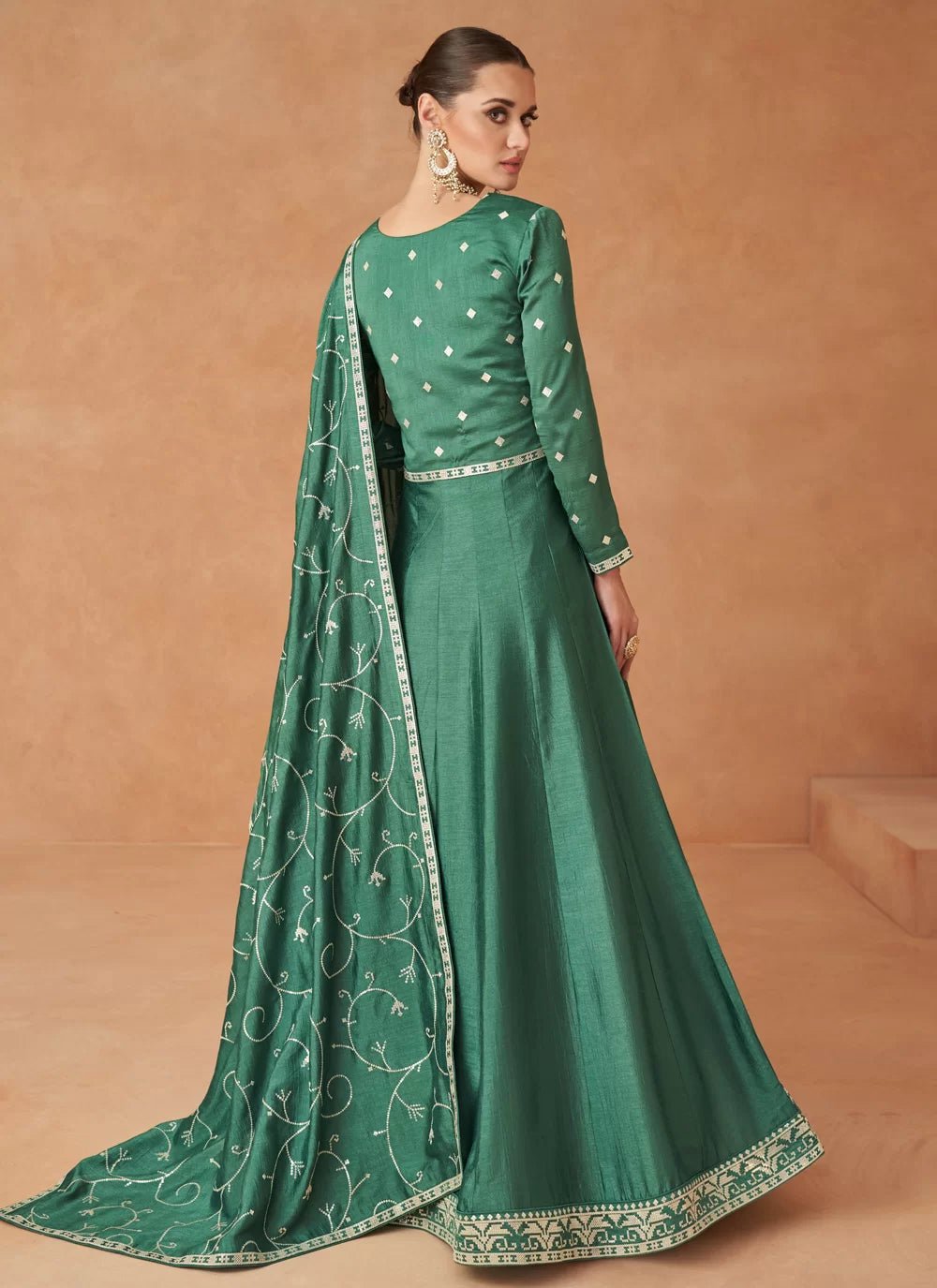 Unique Floral P Green ASHM - Indian Dress House 786