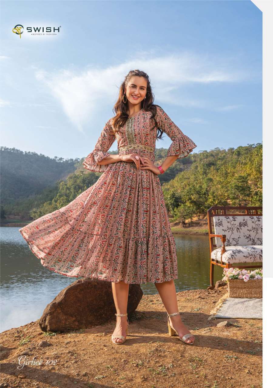 Unique Floral Printed SWG 102 FVD - Indian Dress House 786