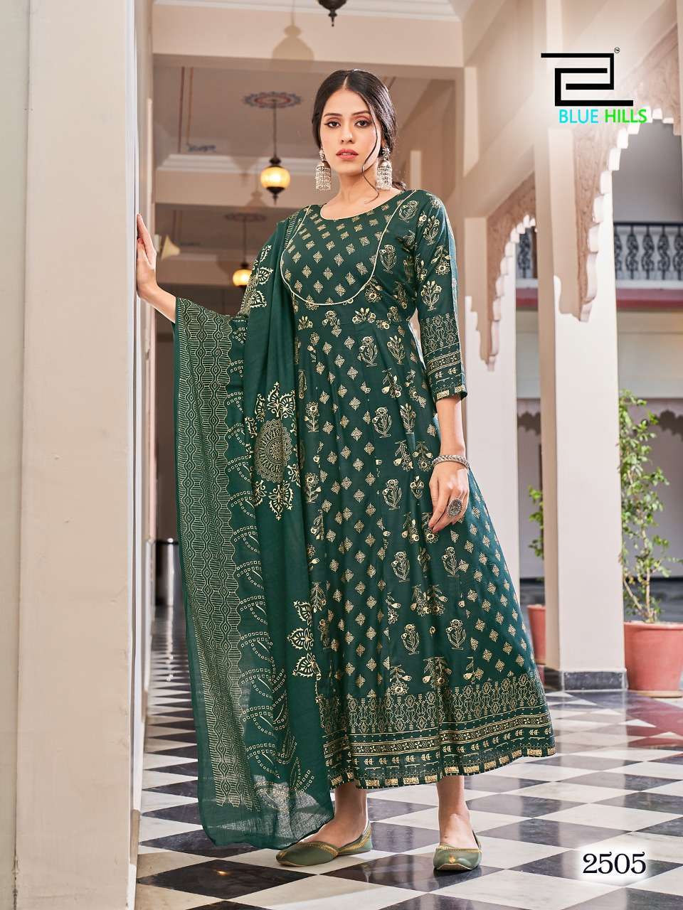 Unique Green BHG 2505 FVD - Indian Dress House 786
