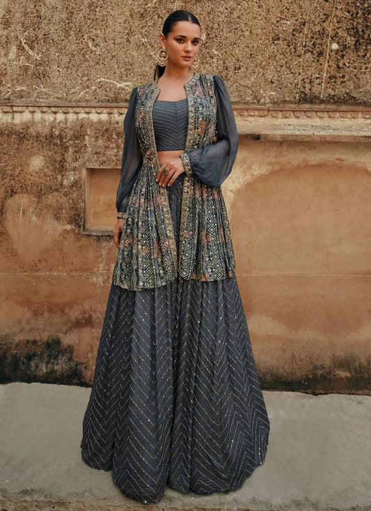 Unique Grey SQ SYR - Indian Dress House 786