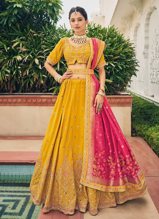 Unique Haldi Yellow KSHL - Indian Dress House 786