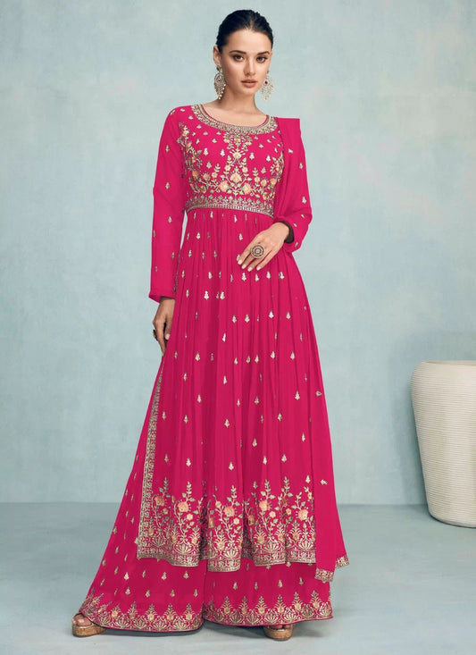 Unique Pink Floral ACNP - Indian Dress House 786