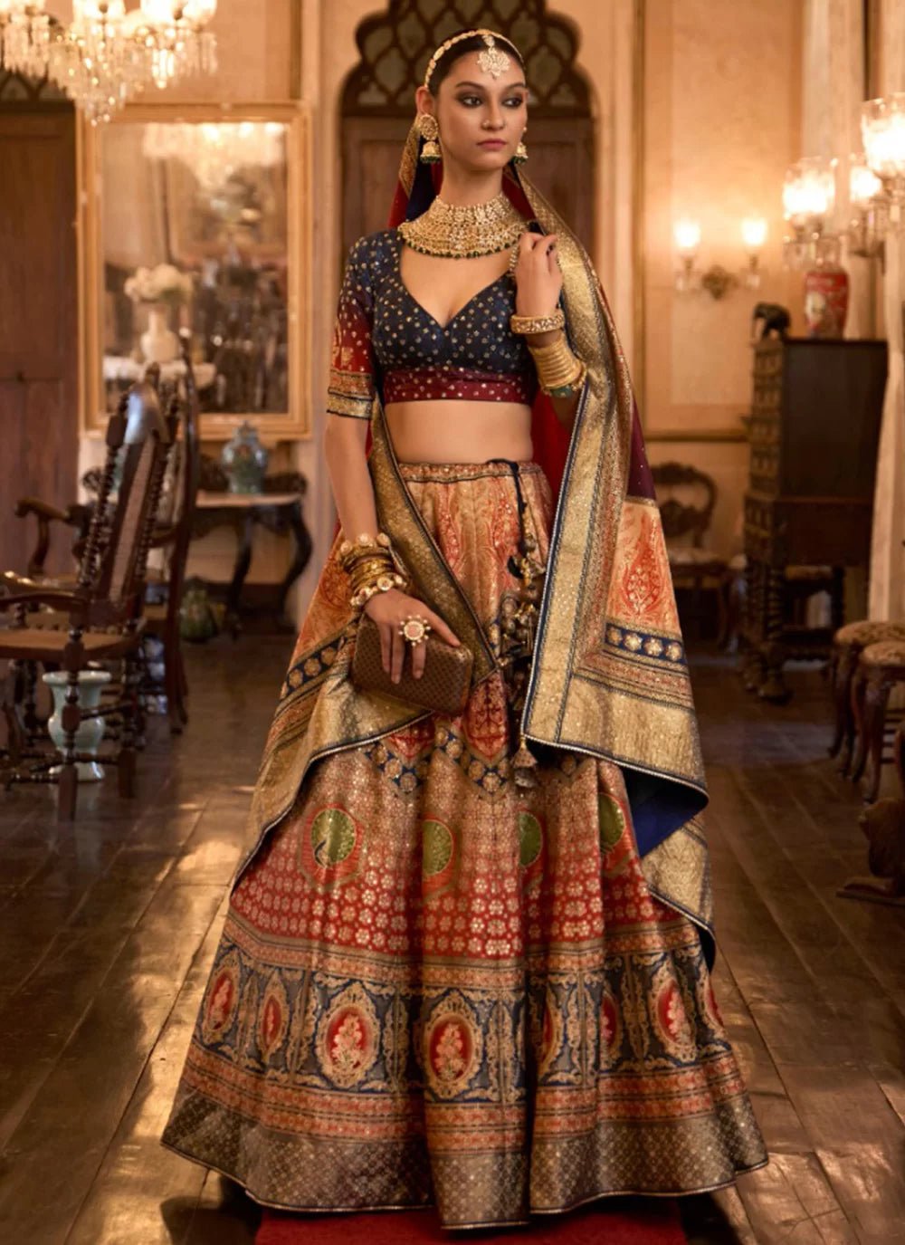 Unique Printed Silk RWL - Indian Dress House 786