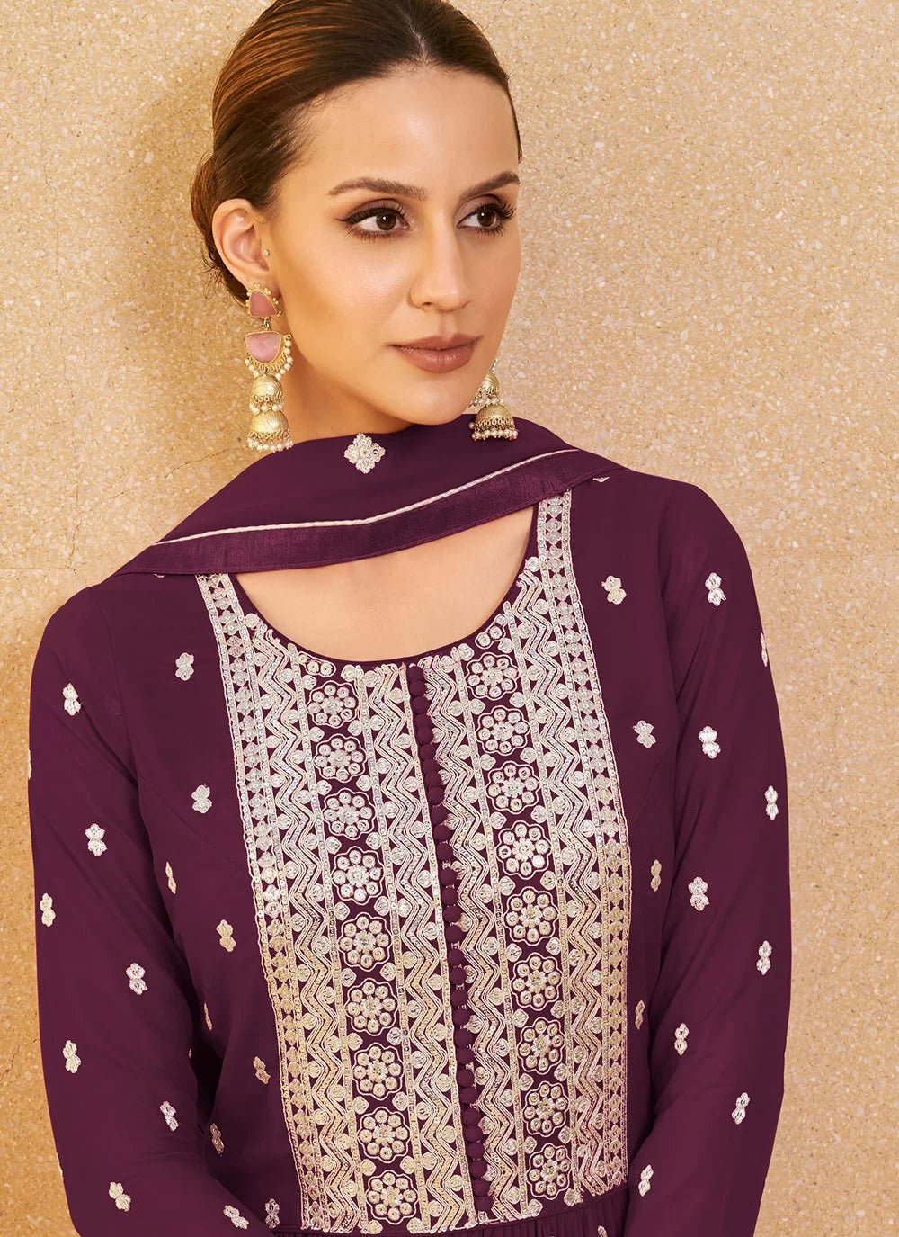 Unique Wine Purple ACNP - Indian Dress House 786